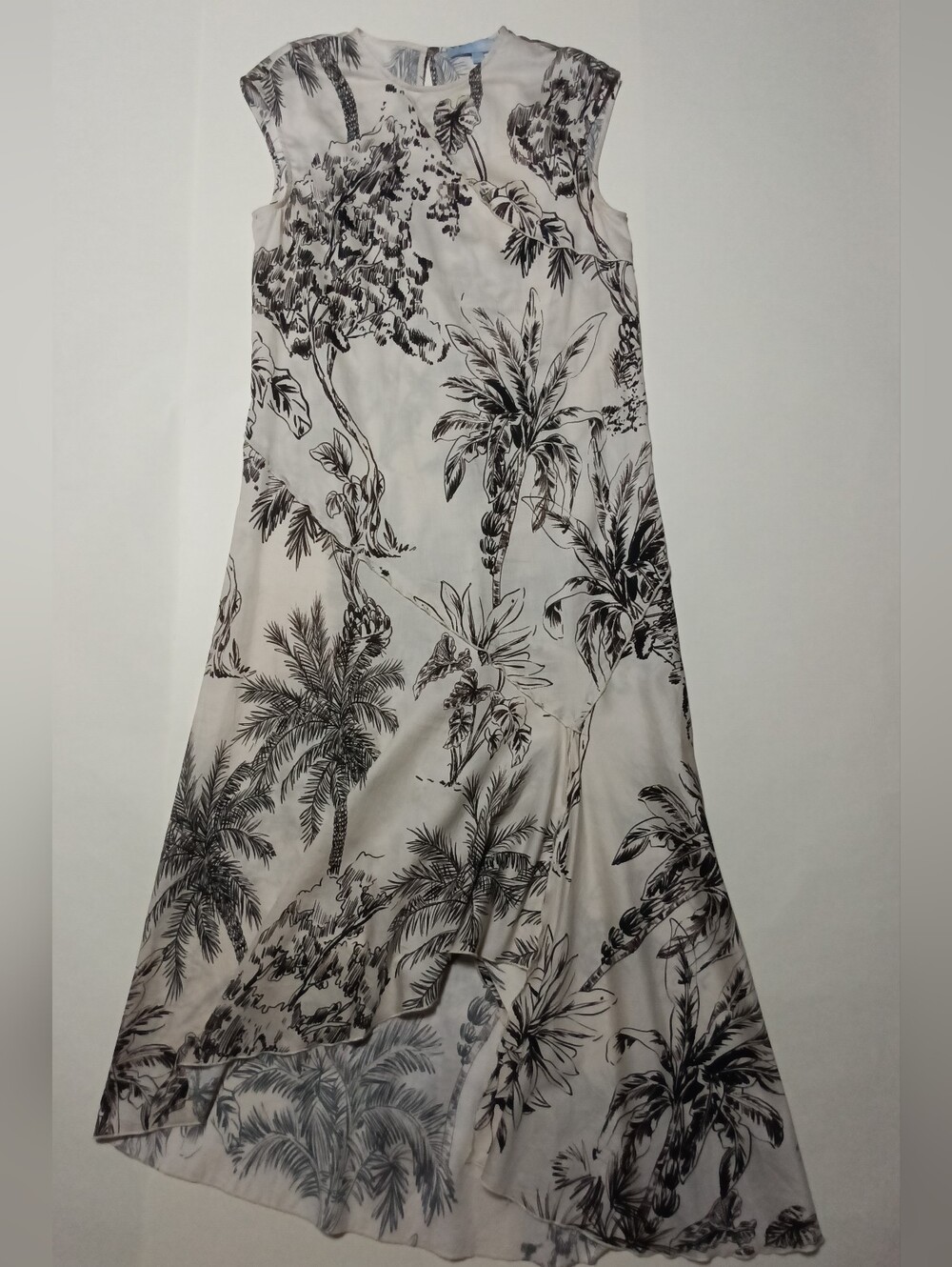 Antonio Melani Tessa Toile Palm Tree High-Low Asymmetric Midi Dress Size 2 - Picture 5 of 11
